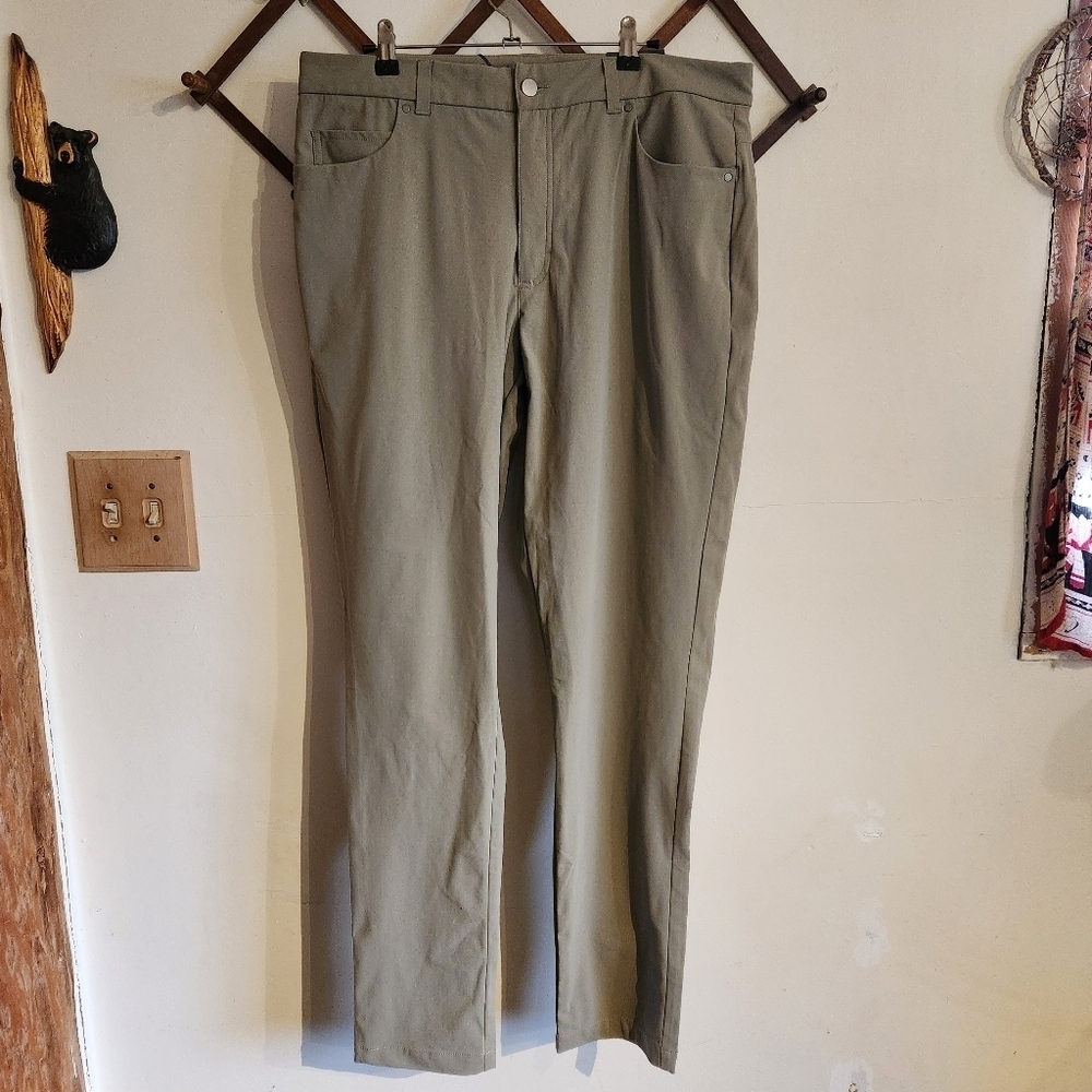 NWT VRST 5 Pocket Slim Fit Pant Gray Green 36 X 34